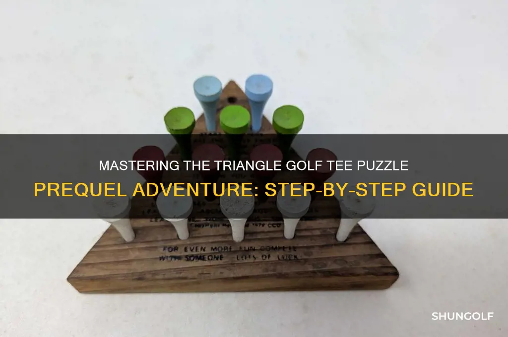 how to solve the triangle golf tee puzzle prequel adventure