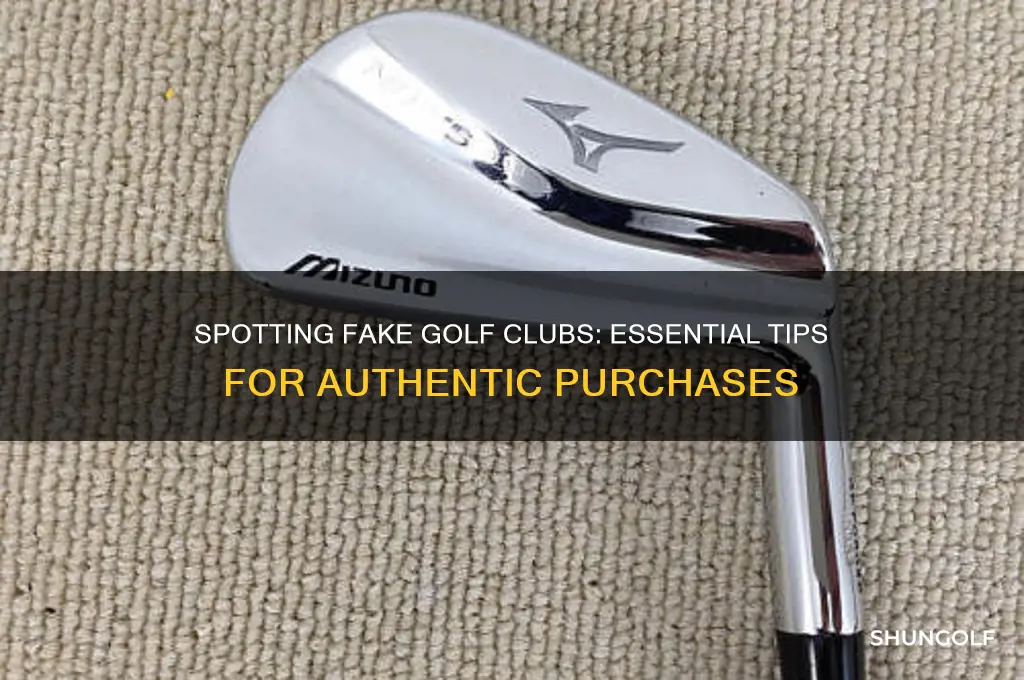 how to spot a fake golf club