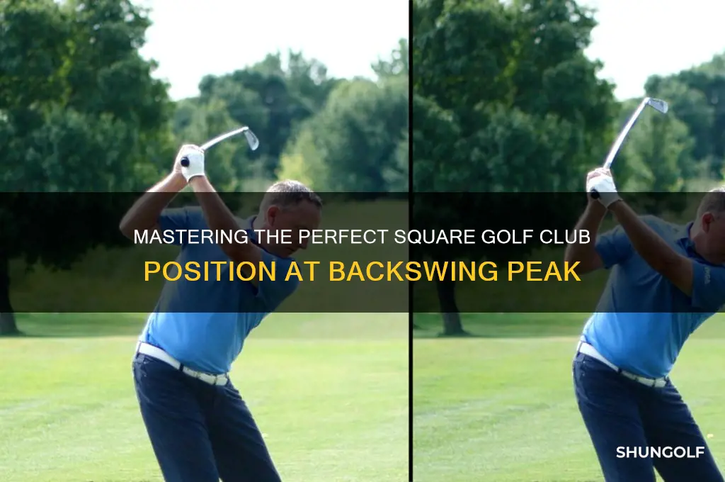 how to square golf club at top of backswing