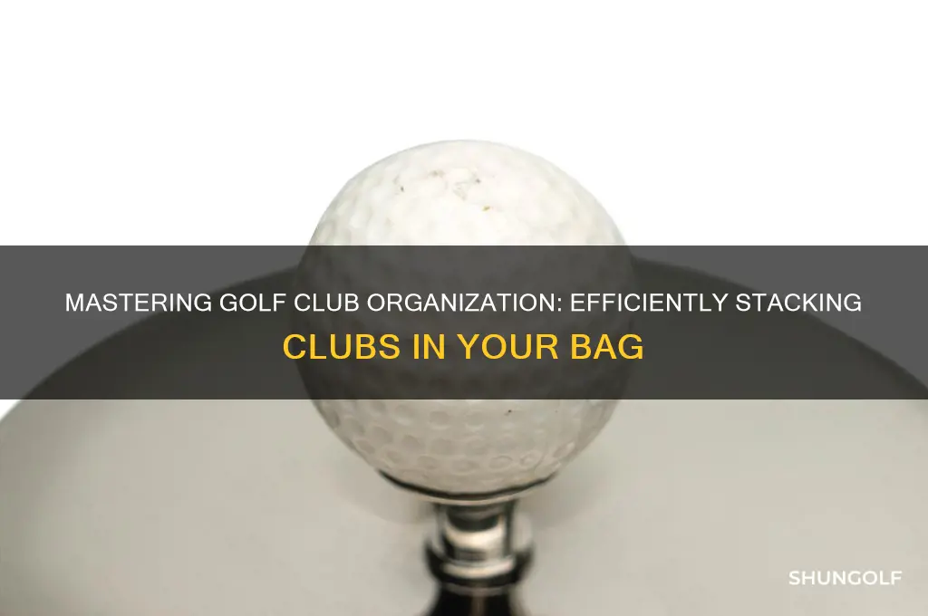 how to stack golf clubs in bag
