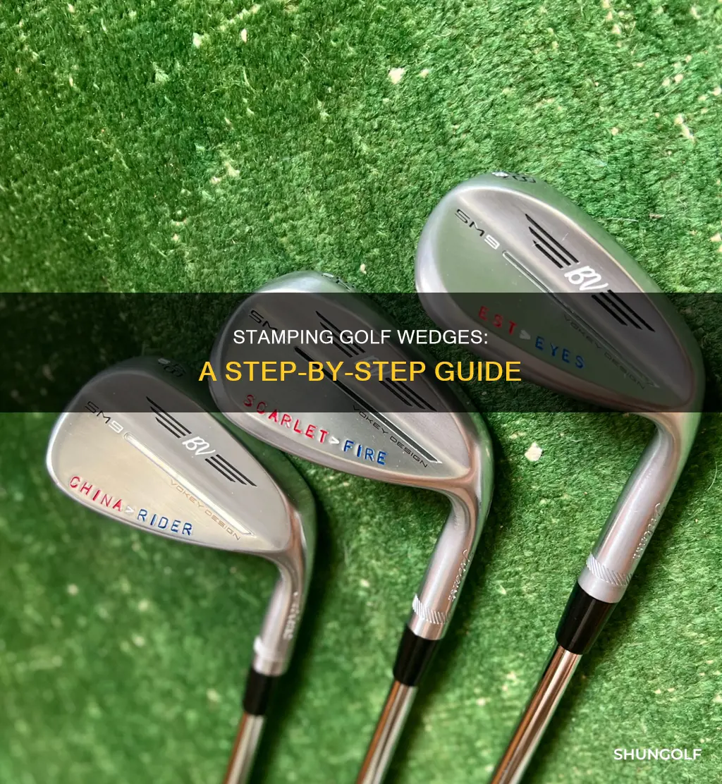 how to stamp golf wedges