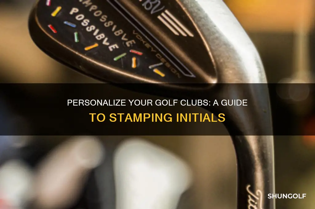how to stamp initials on golf clubs