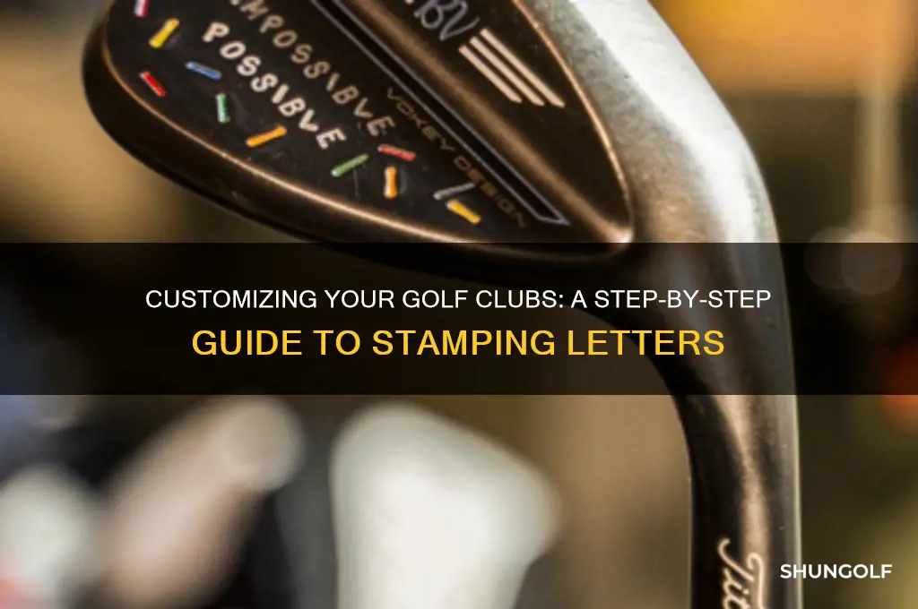 how to stamp letters into golf clubs