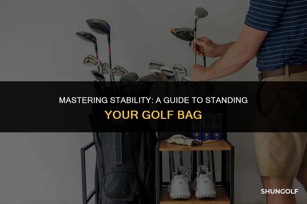 how to stand a golf bag
