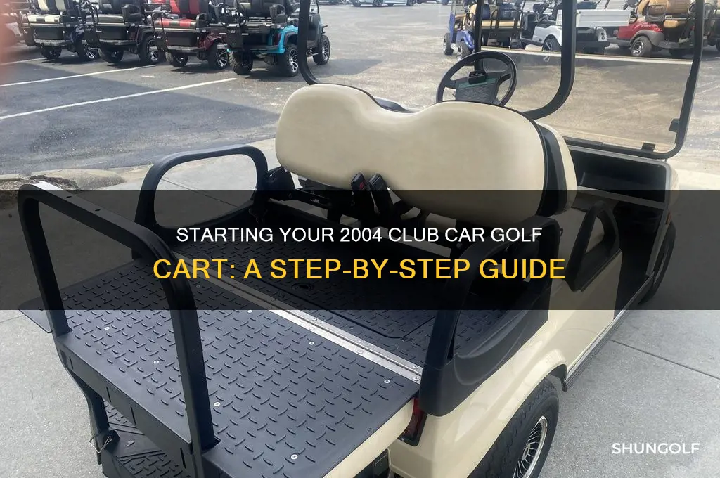 how to start a 2004 club car golf cart