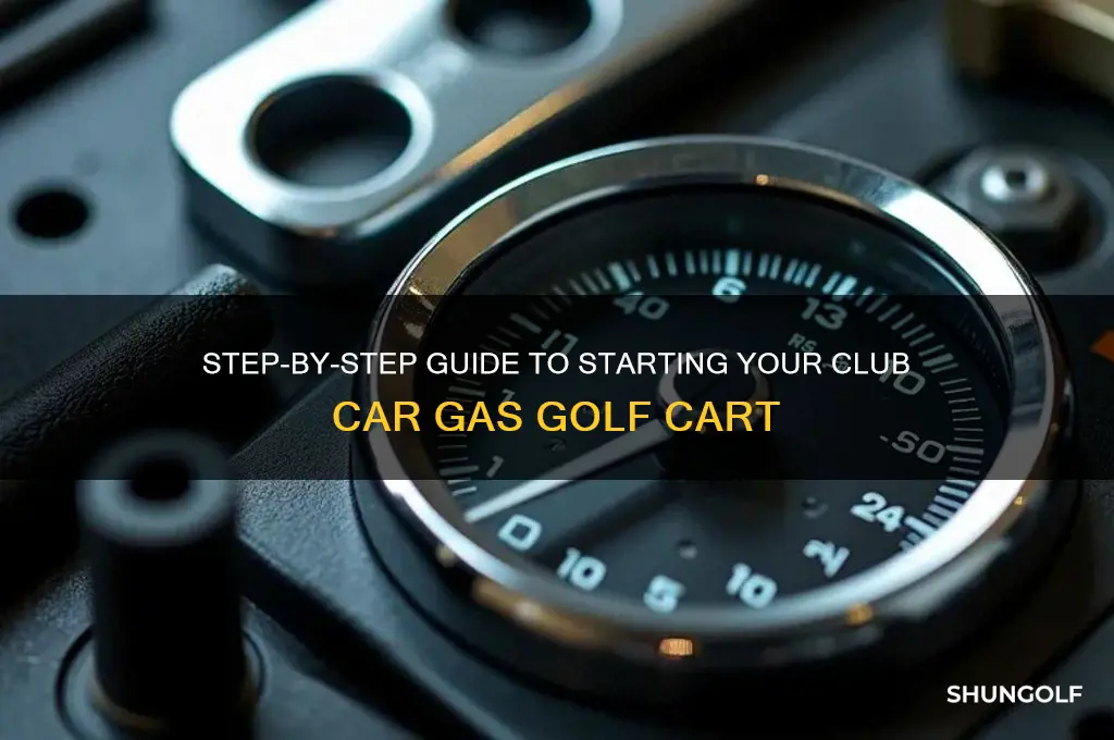 how to start a club car gas golf cart