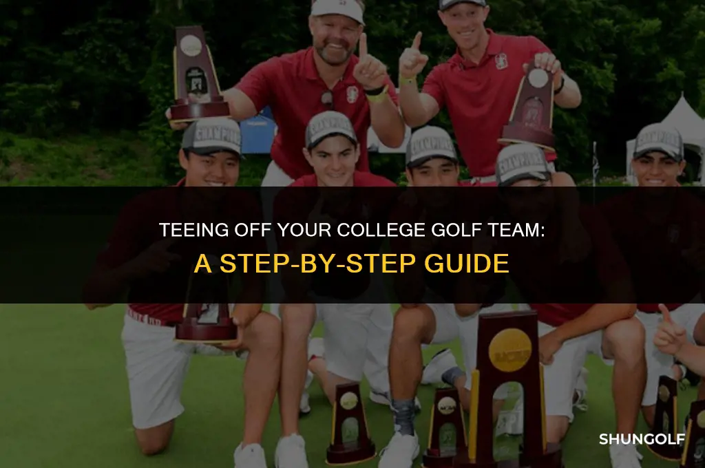 how to start a college golf team