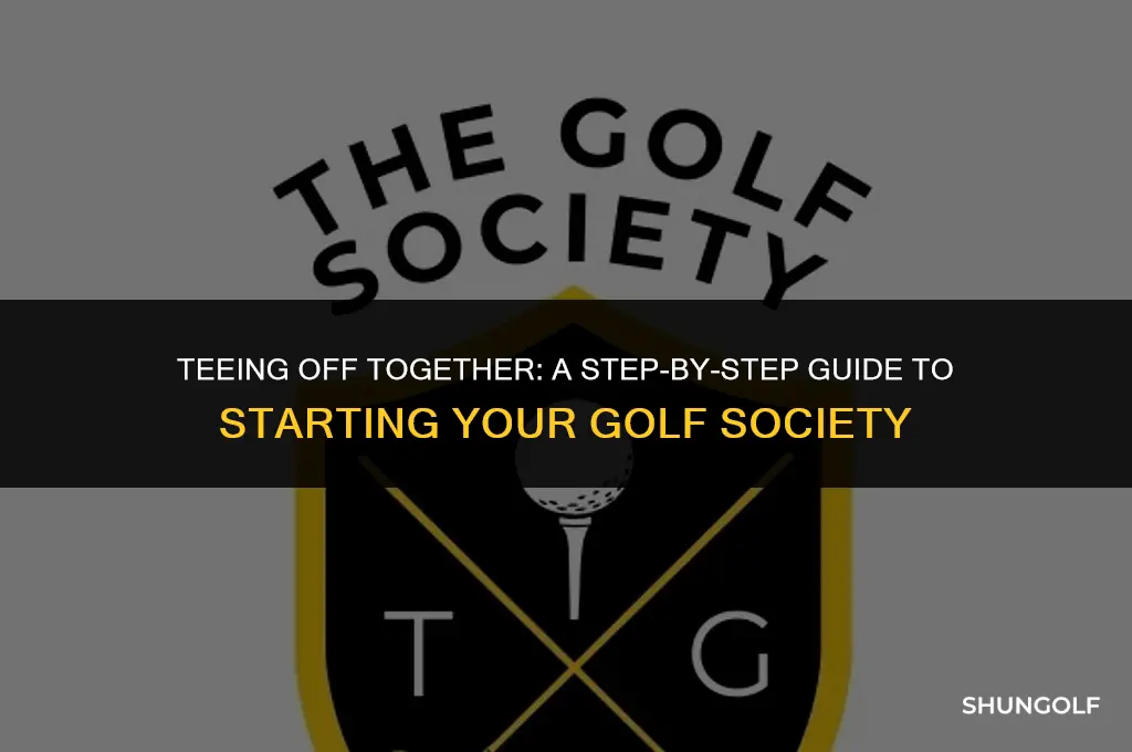how to start a golf society