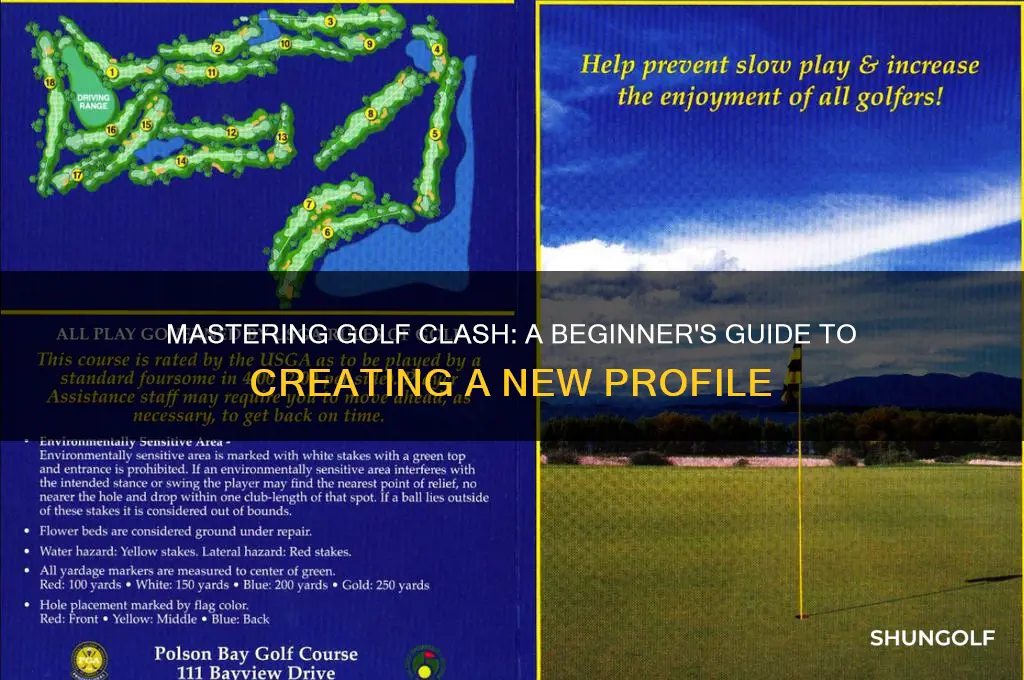 how to start a new game profile golf clash