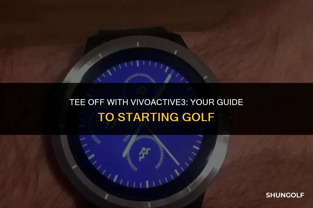 how to start golf on vivoactive3