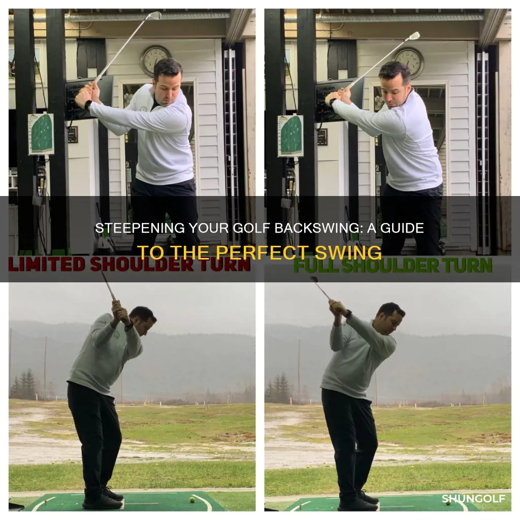 how to steepen golf backswing