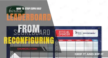 Prevent ESPN Golf Leaderboard Reconfiguration: A Step-by-Step Guide