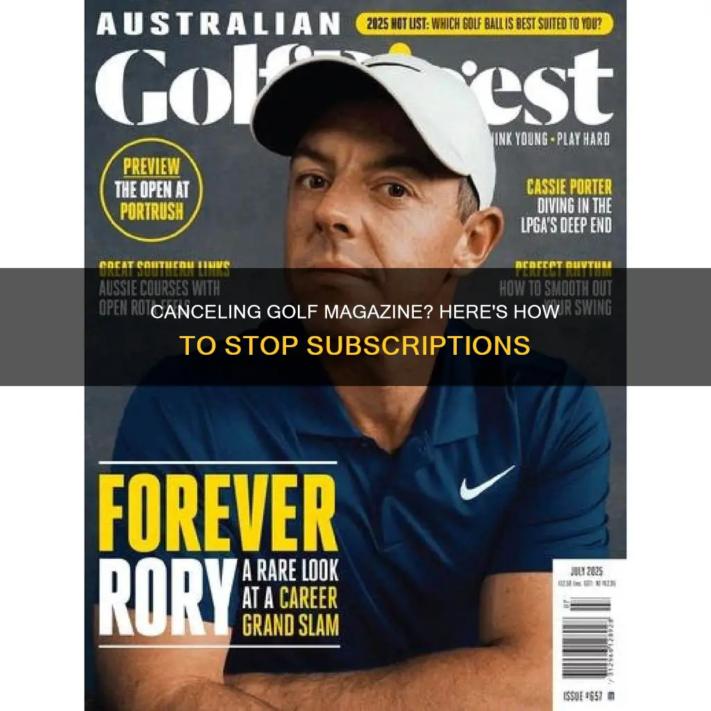 how to stop golf magazine subscription