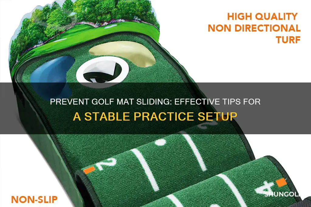 how to stop golf mat from sliding