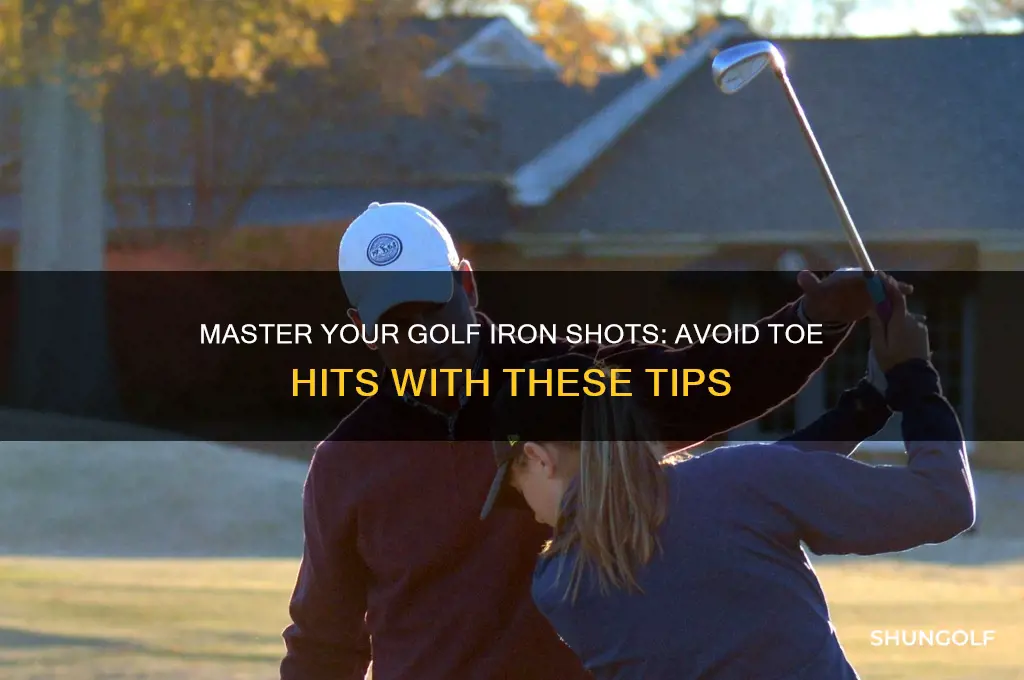 how to stop hitting a golf iron on the toe