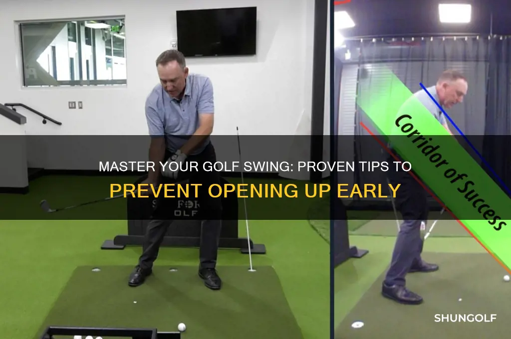 how to stop opening up while golfing