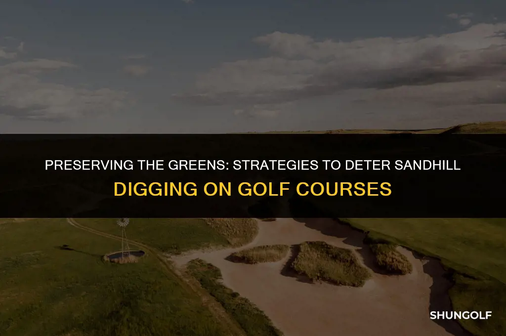 how to stop sandhills from digging on golf course