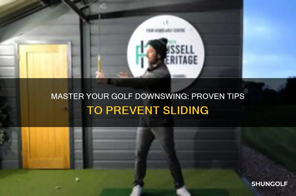 how to stop sliding in golf downswing