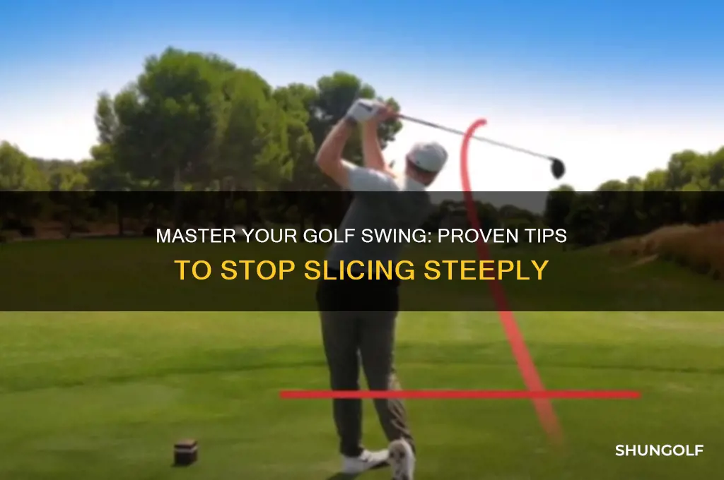 how to stop swining steep in golf