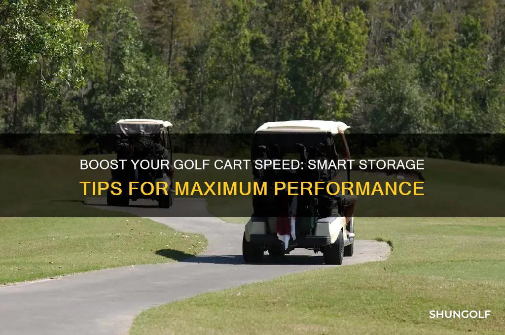 how to store increase speed on golf club cart
