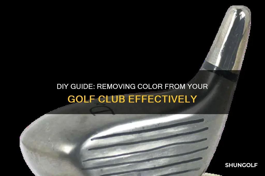 how to strip a golf club of color