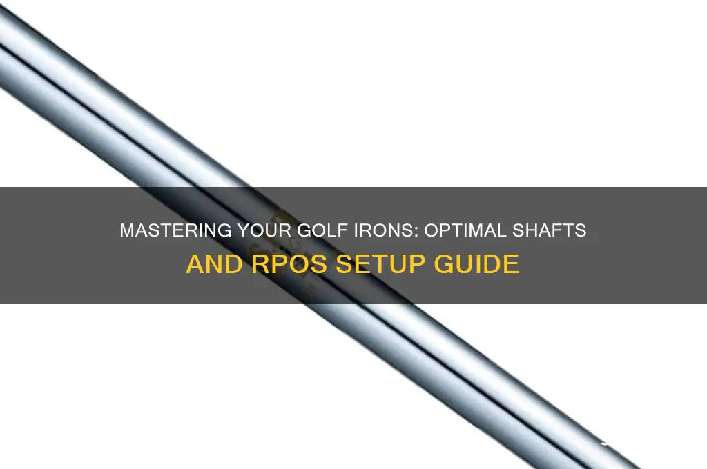 how to structure a golf club set irons shafts rpos