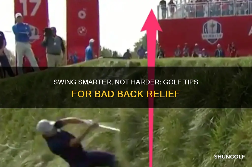 how to swing a golf club with a bad back