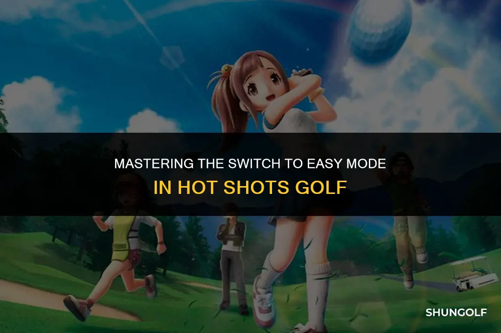 how to switch to easy on hot shots golf