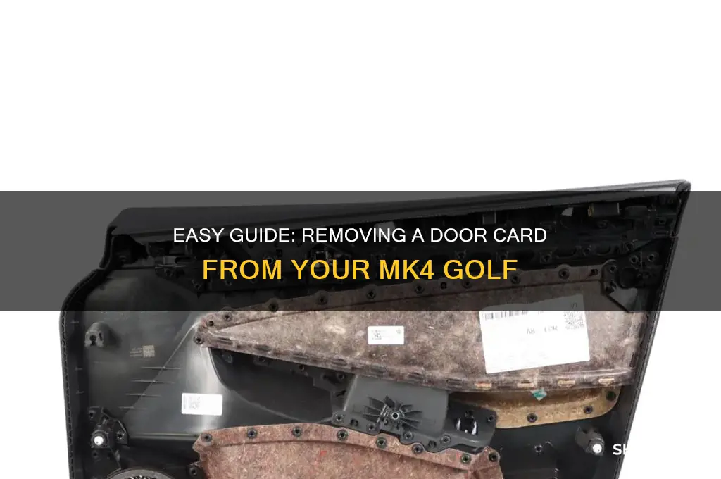 how to take a door card off a mk4 golf