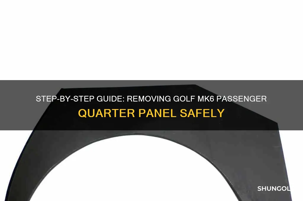 how to take off golf mk6 passenger quarter panel
