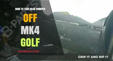 Step-by-Step Guide: Removing Rear Bumper on a Mk4 Golf