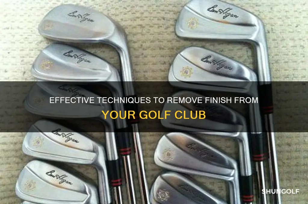 how to take the finish off a golf club