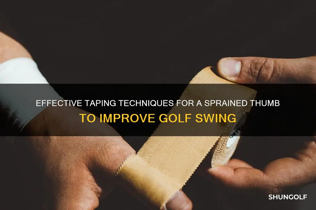 how to tape a sprained thumb for golf