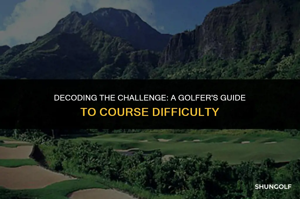 how to tell a golf courses difficultuy
