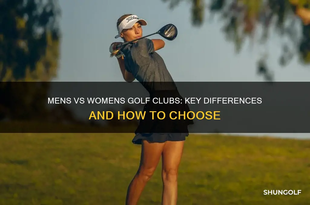 how to tell difference between mens and womens golf clubs