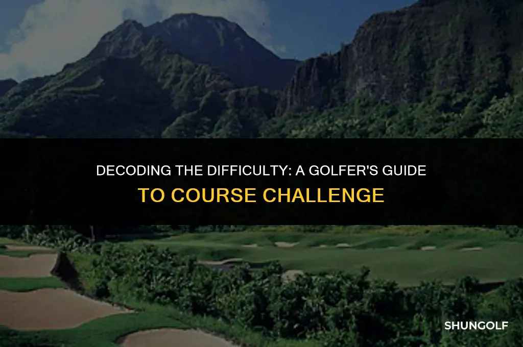 how to tell how hard a golf course is