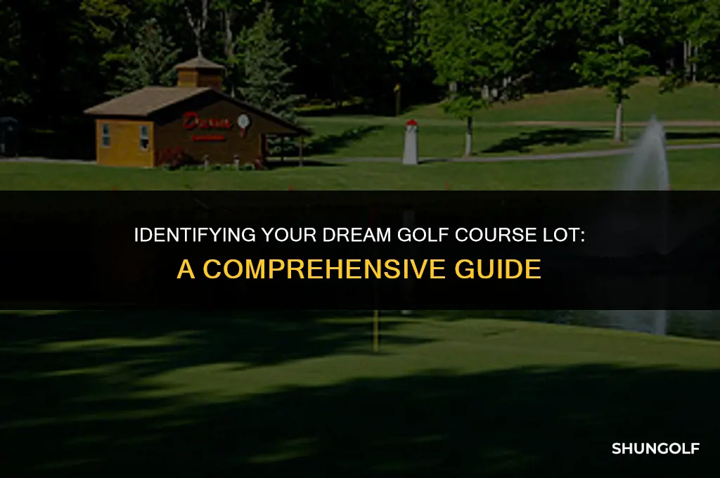 how to tell if a golf course lot is theirs