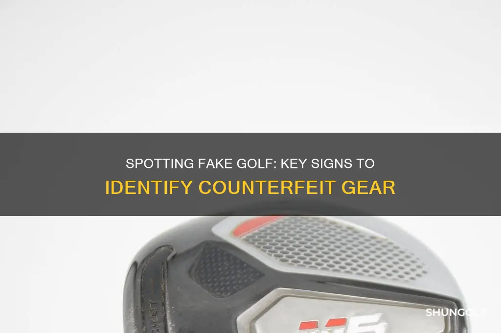 how to tell if golf is fake