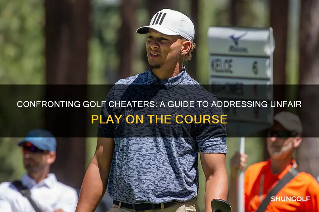 how to tell someone they cheat at golf