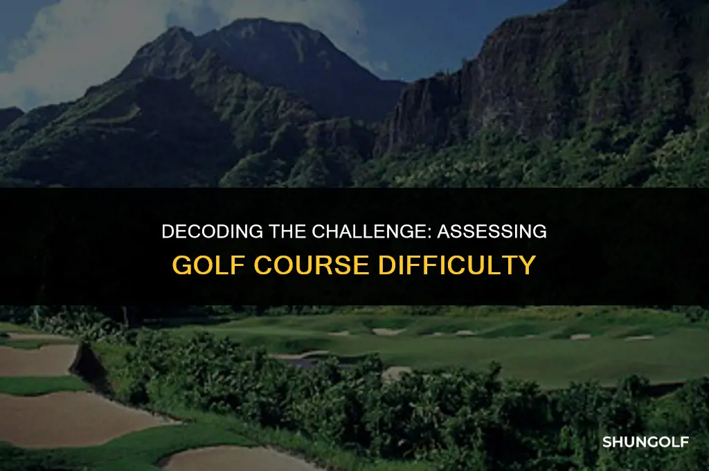 how to tell the degree of dificulty of golf courses