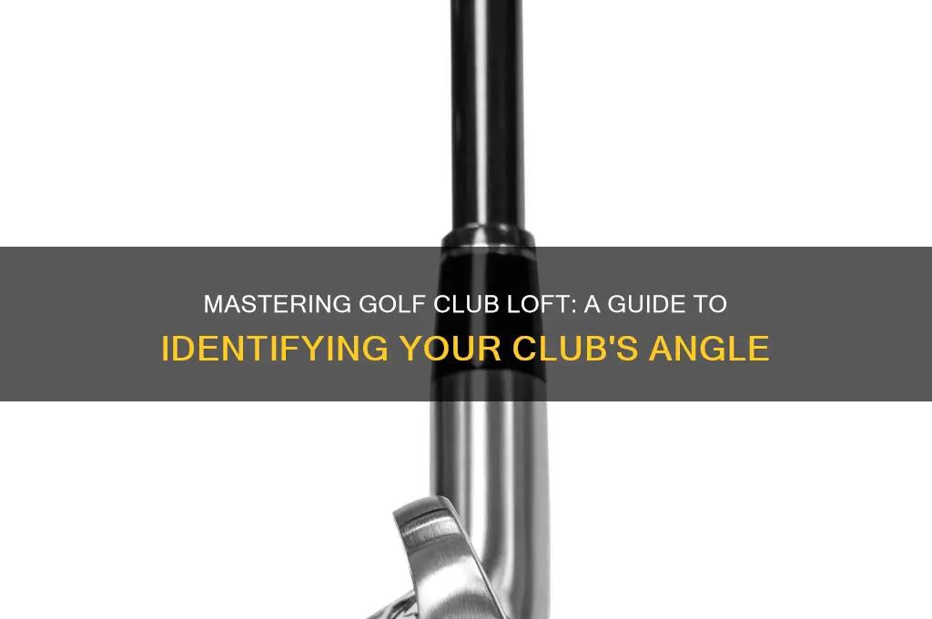 how to tell the loft of a golf club
