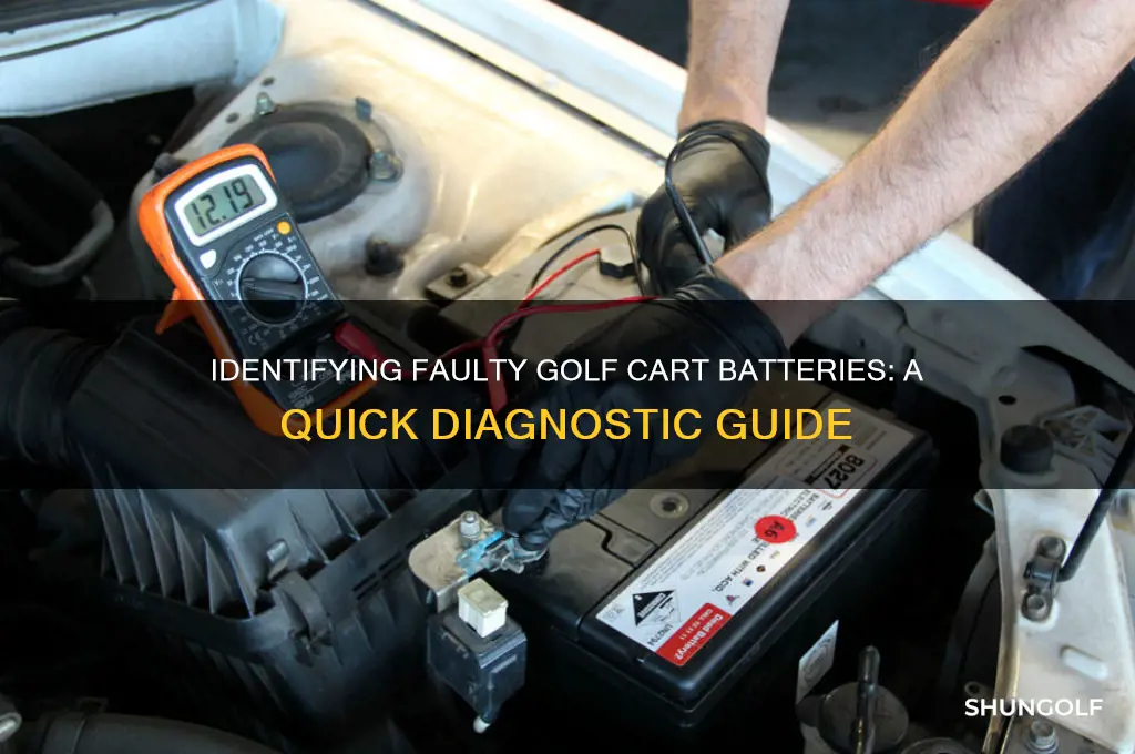 how to tell which golf cart battery is bad