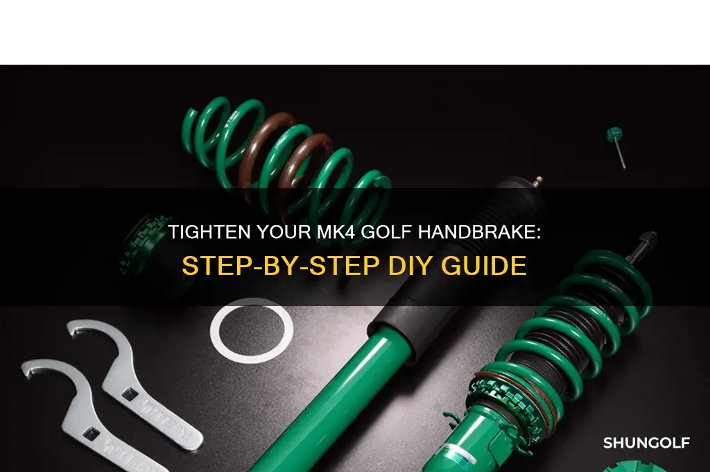how to tighten handbrake on mk4 golf