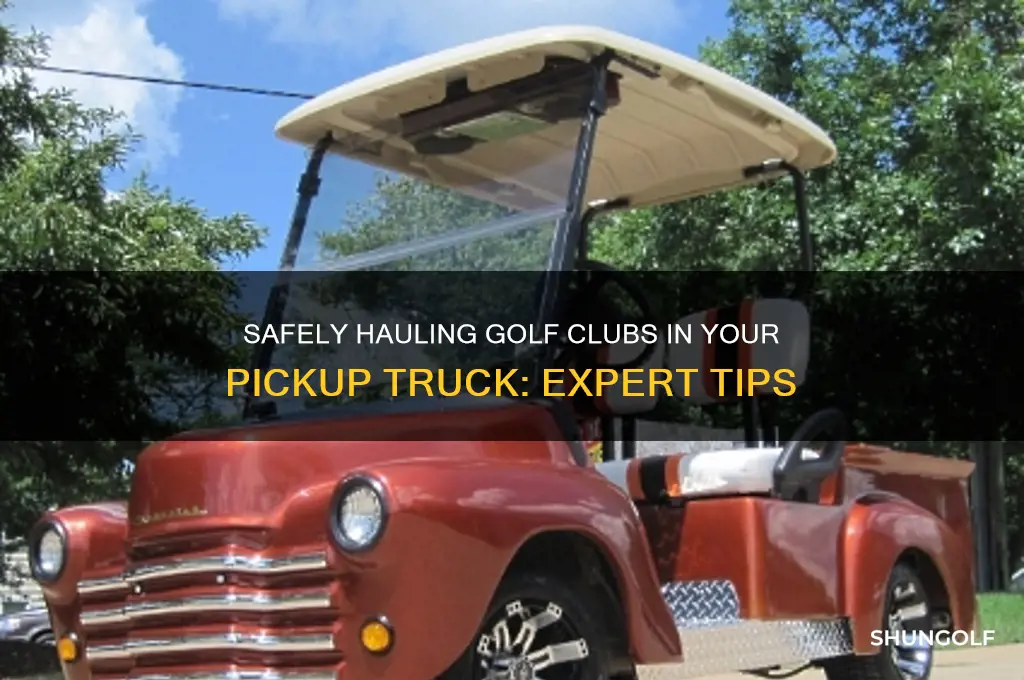 how to transport golf clubs in pickup truck