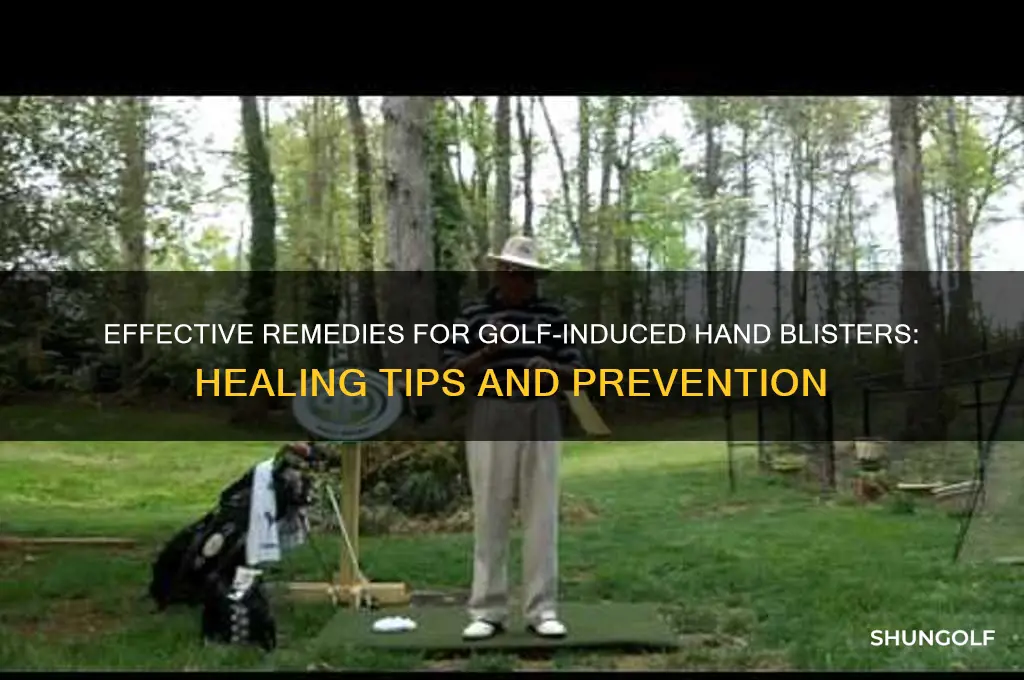 how to treat blisters on hands from golf