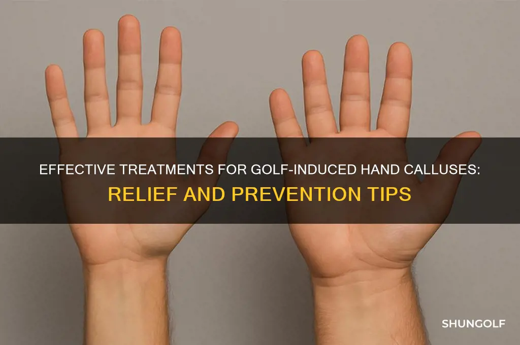 how to treat calluses on hands from golf