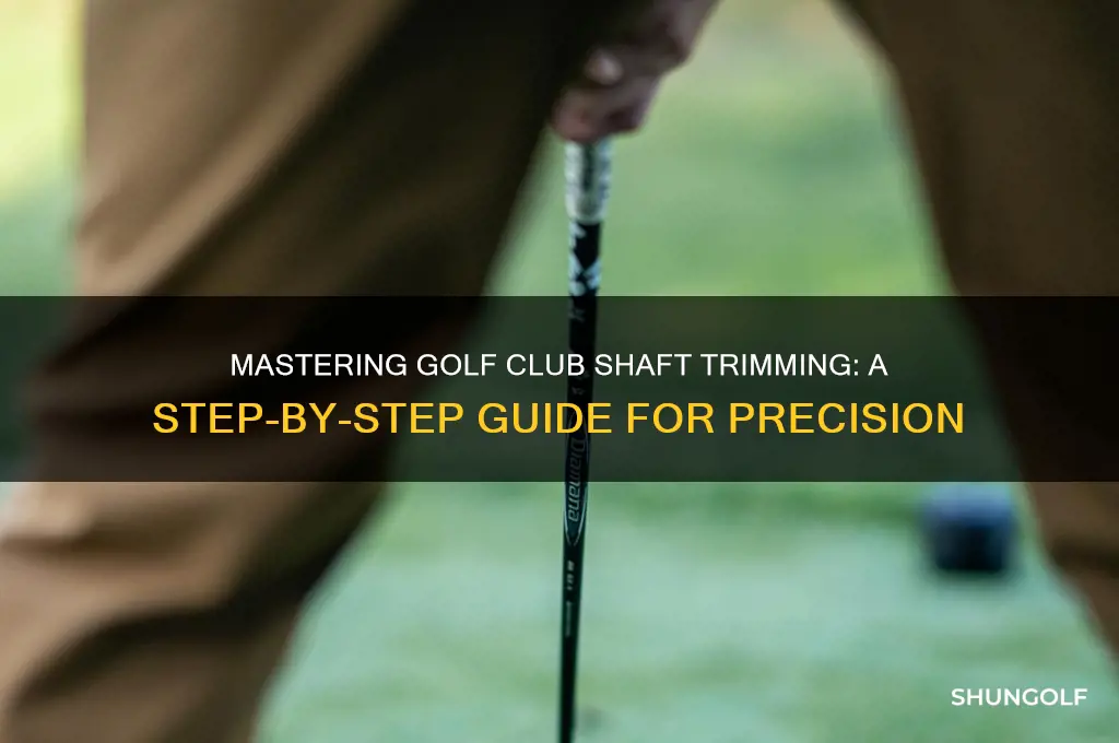 how to trim golf club shafts