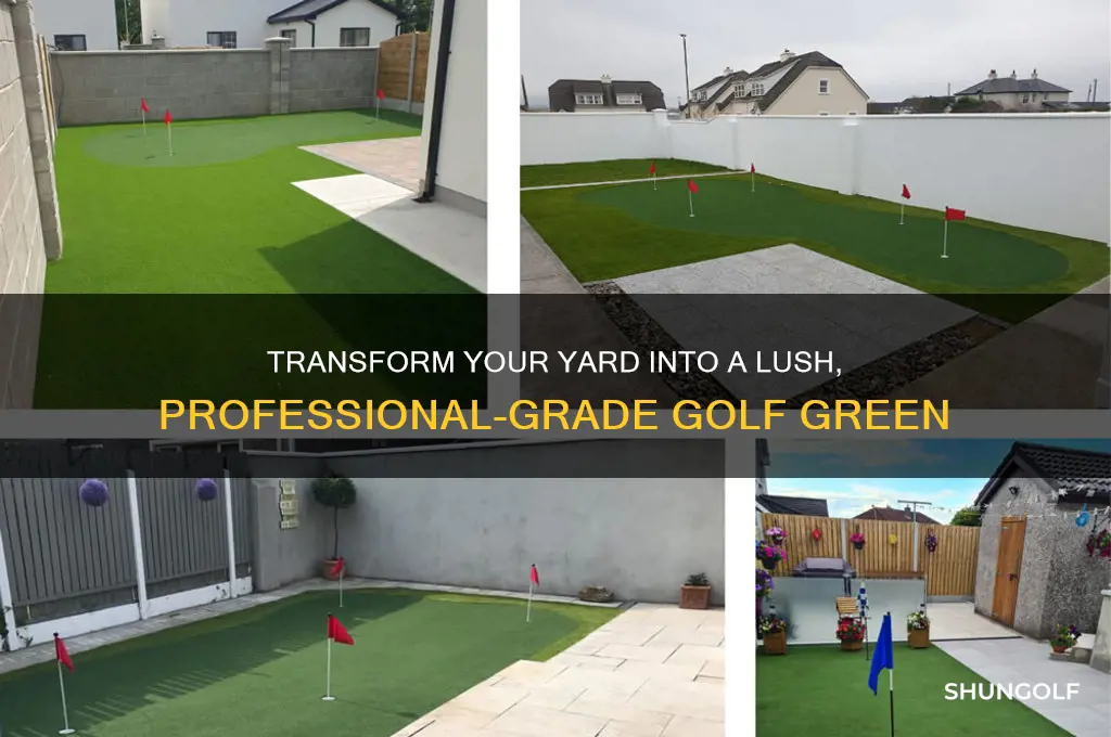 how to turn my yard into a golf green