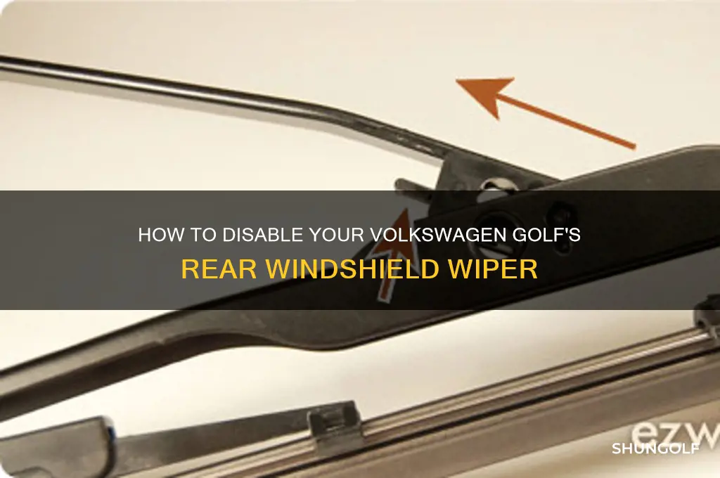 how to turn off back windshield wiper volkswagen golf