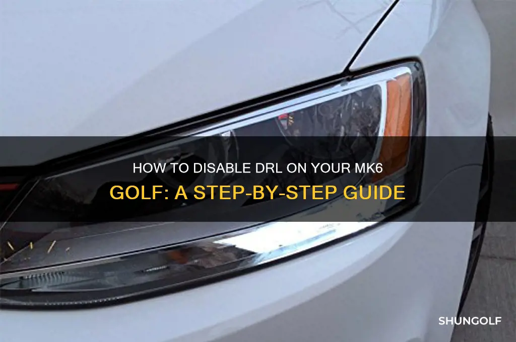 how to turn off drl mk6 golf